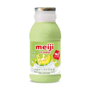 Sữa Tươi Thanh Trùng Vị Dưa Lưới, Pasteurized Japanese Melon Flavoured Milk (200ml) - MEIJI