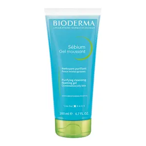 Gel Rửa Mặt Tạo Bọt Cho Da Dầu, Sébium Gel Moussant, Purifying Cleansing Foaming Gel, 6.7 fl oz (200ml) - BIODERMA