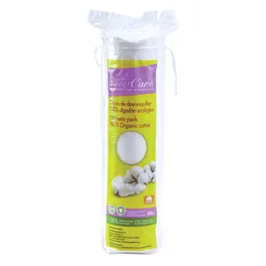 Bông Tẩy Trang Hữu Cơ, Organic Cotton Round Cosmetic Pads, 80 Miếng - SILVERCARE