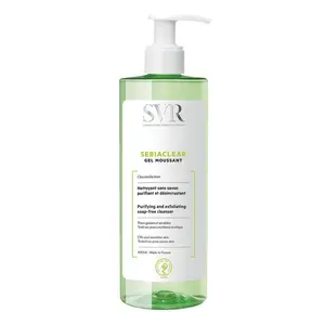 Sữa Rửa Mặt Cho Da Dầu Nhạy Cảm, Sebiaclear, Gel Moussant, Purifying & Exfoliating Soap-Free Cleanser (400ml) - SVR