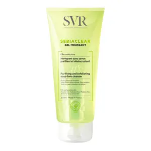 Sữa Rửa Mặt Cho Da Dầu Nhạy Cảm, Sebiaclear, Gel Moussant, Purifying & Exfoliating Soap-Free Cleanser (200ml) - SVR