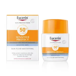Kem Chống Nắng Cho Da Nhạy Cảm, Sensitive Protect, Sun Fluid Mattifying, Sensitive Skin, SPF 50+ (50ml) - EUCERIN