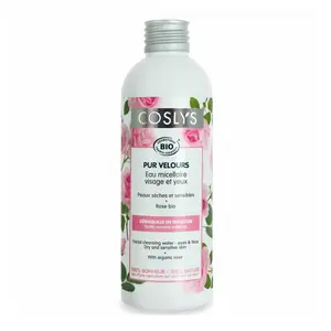 Nước Tẩy Trang Hữu Cơ Chiết Xuất Hoa Hồng, Facial Cleansing Water - Eye & Face, Rose Bio, Dry & Sensitive Skin (200ml) - COSLYS