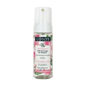 Sữa Rửa Mặt Tạo Bọt Hữu Cơ Chiết Xuất Hoa Hồng, Facial Cleansing Foam, Rose Bio, Dry & Sensitive Skin (150ml) - COSLYS