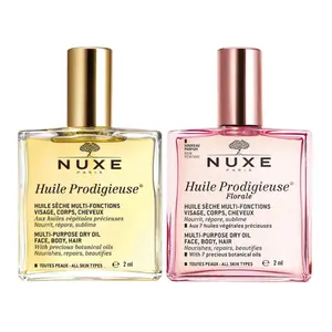 Sample Dầu Dưỡng Da, Huile Prodigieuse Florale, Multi-Purpose Dy Oil Face, Body, Hair, 0.06 fl oz (2ml) - NUXE