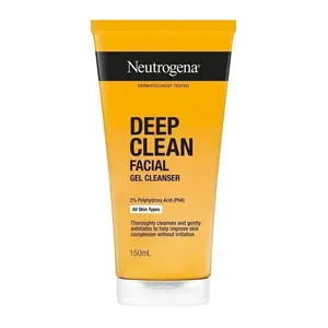 Sữa Rửa Mặt Làm Sạch Sâu, Deep Clean, Facial Gel Cleanser, All Skin Types (150ml) - NEUTROGENA