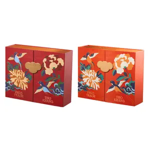 Hộp Quà Giấy Phúc Trạch Thọ Khang (Đỏ/Cam), Fortune, Longevity & Health Gift Box 2026 (35 x 29 x 10cm) - ROOTS