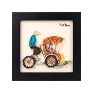 Nam Châm Giấy Xoắn Xích Lô, Twisted Paper Magnet 'Cyclo' - SANNY SOUVENIR