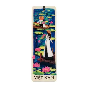 Thẻ Đánh Dấu Trang Sách Áo Dài Hồ Sen, Bookmark 'Lotus Dreamscape' - SANNY SOUVENIR