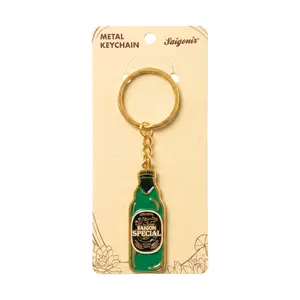 Móc Khóa Kim Loại Chai Bia Sài Gòn, Metal Keychain 'Special Saigon Beer' - SANNY SOUVENIR