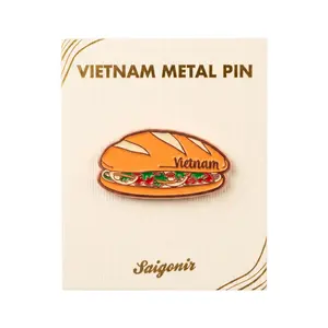 Huy Hiệu Kim Loại Ổ Bánh Mì, Metal Pin Badge 'Vietnamese Banh Mi' - SANNY SOUVENIR