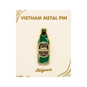 Huy Hiệu Kim Loại Chai Bia Saigon, Metal Pin Badge 'Special Saigon Beer' - SANNY SOUVENIR