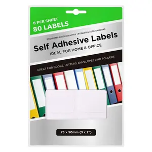 Nhãn Decal Dán Ghi Chú Phân Loại Đa Năng, Self Adhesive Labels, 80 Nhãn (75 x 50mm) - UNCLE BILLS