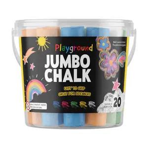 Phấn Cỡ Lớn Vẽ Sân Chơi, Playground Jumbo Chalk in Bucket, 20 Cái - UNCLE BILLS
