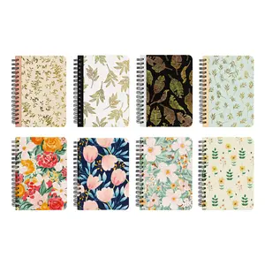 Sổ Tay A5 Họa Tiết Hoa Cỏ (Nhiều Mẫu), Notebook Spiral Floral A5 - UNCLE BILLS