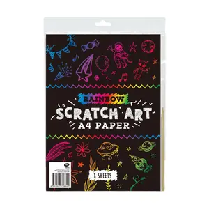 Giấy Vẽ Cầu Vồng, Rainbow Scratch Art A4 Paper, 8 Tờ - UNCLE BILLS