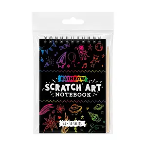 Sổ Vẽ Cầu Vồng, A6 Rainbow Scratch Art Notebook, 10 Tờ - UNCLE BILLS