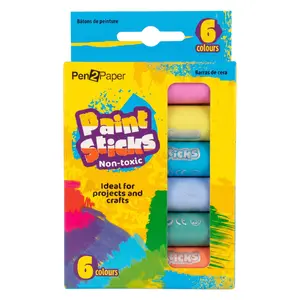 Bút Vẽ & Tô Màu (Nhiều Mẫu), Pen2Paper, Non-Toxic Paint Sticks, 6 Cây - UNCLE BILLS