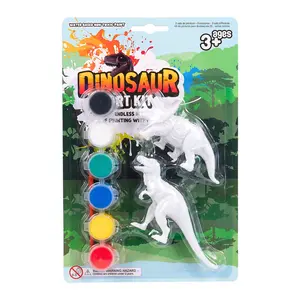 Bộ Sơn Màu Khủng Long (Nhiều Mẫu), Dinosaur Art Kit, Water-Based Non Toxic Paint, 3+ Tuổi - UNCLE BILLS