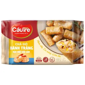 Chả Giò Bánh Tráng Đặc Biệt Hải Sản, Spring Roll, Extra Seafood (500g) - CAU TRE