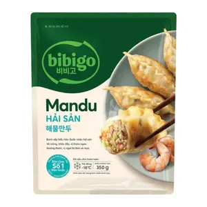 Bánh Xếp Hàn Quốc Nhân Hải Sản, Seafood Mandu, 10 Bánh (350g) - BIBIGO