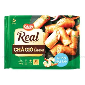 Chả Giò Kiểu Sài Gòn, Real, Nhân Hải sản, Seafood Spring Roll, 20 Cuốn. (400g) - CAU TRE