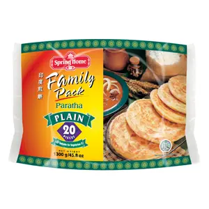Bánh Roti Truyền Thống, Family Pack, Paratha, Plain, 20 Miếng, 45.8 oz (1300g) - SPRING HOME