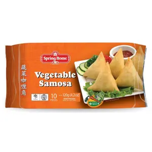 Bánh Tam Giác Chiên Nhân Rau Củ, Vegetable Samosa, 10 Cái, 4.2 oz (120g) - SPRING HOME