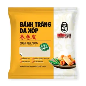 Bánh Tráng Da Xốp, Spring Roll Pastry, 25 Cái, 152 x 152mm, 7.4 oz (210g) - MAMASIA
