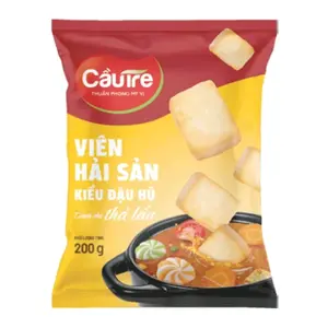 Viên Hải Sản Kiểu Đậu Hũ Thả Lẩu, Seafood Tofu for Hot Pot (200g) - CAU TRE