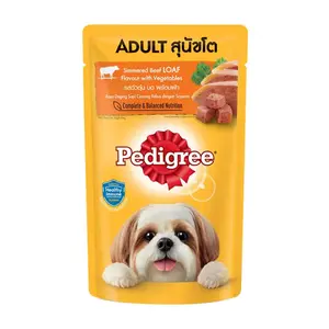 Thức Ăn Cho Chó Vị Bò & Rau, Dog Food, Simmered Beef Loaf Flavour with Vegetables (130g) - PEDIGREE