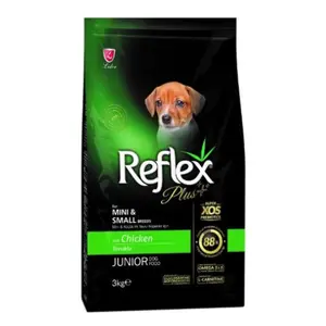 Thức Ăn Cho Chó Nhỏ Vị Gà, Reflex Plus, Junior Dog Food, Mini & Small Breeds, Chicken (3kg) - LIDER PET FOOD
