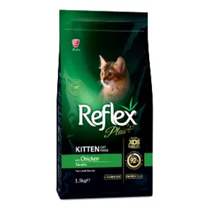 Thức Ăn Cho Mèo Con Vị Gà, Reflex Plus, Kitten Cat Food, Chicken (1.5kg) - LIDER PET FOOD