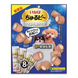 Thức Ăn Bổ Sung Cho Chó Vị Thịt Gà Nướng & Calcium, Churu Bee for Dogs, Grilled Chicken Fillet with Calcium, 8 Gói (80g) - INABA FOODS
