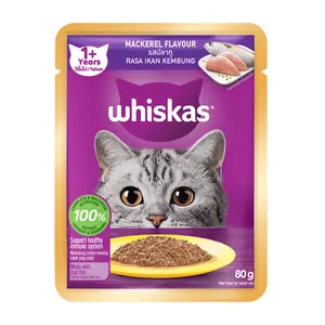 Thức Ăn Cho Mèo Vị Cá Thu, Cat Food, Mackerel, 1+ Tuổi (80g) - WHISKAS