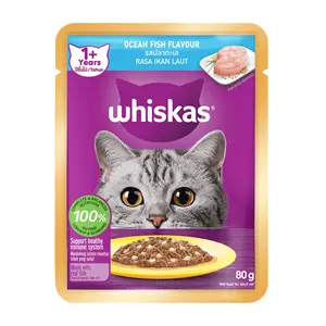 Thức Ăn Cho Mèo Vị Cá Biển, Cat Food, Ocean Fish, 1+ Tuổi (80g) - WHISKAS