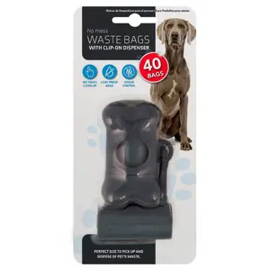 Bao Rác Thú Cưng Kèm Dụng Cụ Đựng, Pet Waste Bags with Clip-On Dispenser, 40 Cái - UNCLE BILLS