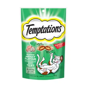 Bánh Thưởng Cho Mèo Vị Hải Sản, Treats for Adult Cats, Seafood Medley Flavour (75g) - TEMPTATIONS