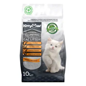 Cát Vệ Sinh Cho Mèo, Premium Clumping White Bentonite Cat Litter, Natural Unscented (10L) - KITTY MAX