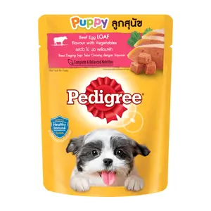 Thức Ăn Cho Chó Con Vị Bò, Trứng & Rau Củ, Puppy Food, Beef, Egg Loaf Flavour with Vegetables (80g) - PEDIGREE