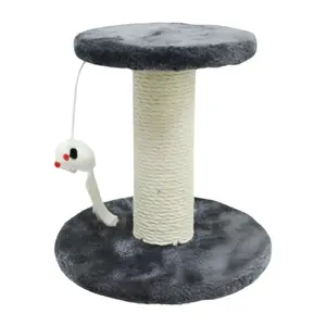 Trụ Cào Cho Mèo Kèm Chuột Đồ Chơi, Play, Cat Scratcher with Mouse Toy (20cm) - UNCLE BILLS