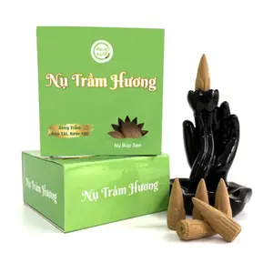 Nụ Trầm Hương Nụ Búp Sen, Agarwood Incense Cone Lotus Bud, 25 Viên (50g) - NHANG XANH