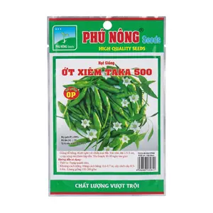 Hạt Giống Ớt Xiêm Xanh Taka 500, Green Bird's Eye Chili Seeds for Planting (100mg) - PHU NONG SEEDS