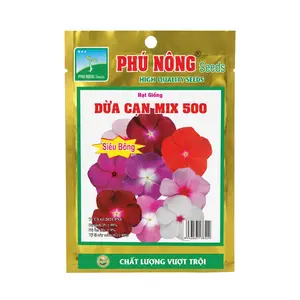 Hạt Giống Hoa Dừa Cạn Mix 500, Madagascar Periwinkle Flower Seeds (10mg) - PHU NONG SEEDS