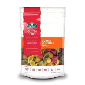 Nui Vỏ Sò Bắp & Rau Củ, Corn & Vegetable Shells, 8.8 oz (250g) - ORGRAN