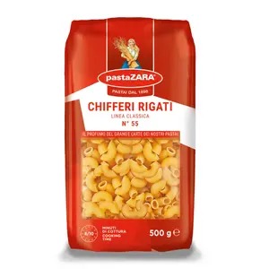 Nui Ống Chữ C, Chifferi Rigati, Linea Classica, No. 55 (500g) - PASTA ZARA