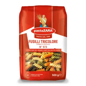 Nui Xoắn 3 Màu, Fusilli Tricolore, Formato Speciale, No. 573 (500g) - PASTA ZARA