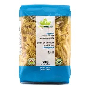 Nui Xoắn Hữu Cơ, Organic Durum Wheat Semolina Pasta, Fusilli (500g) - BIOITALIA