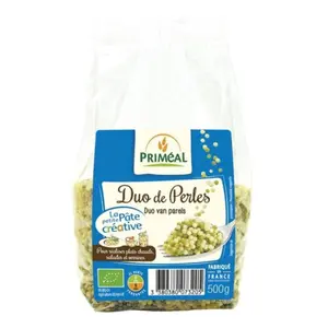 Nui Hình Ngọc Trai Hữu Cơ, Organic Pasta, Duo de Perles (500g) - PRIMÉAL
