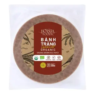 Bánh Tráng Gạo Lứt Hữu Cơ, Organic Brown Rice Paper, 22cm (200g) - HOA SUA FOODS